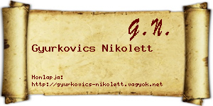 Gyurkovics Nikolett névjegykártya